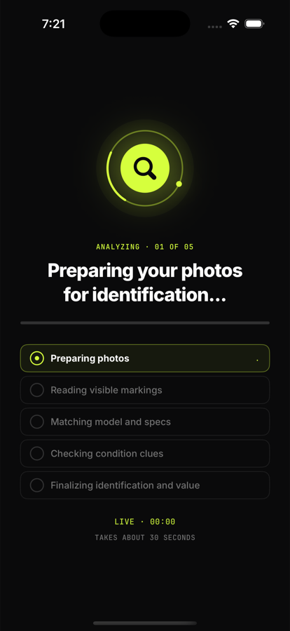 ClubSnap analysis loading screen